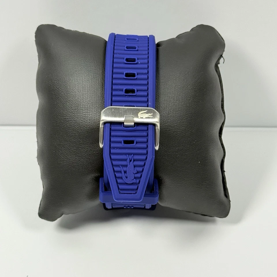 Lacoste 2011154 Men's Tiebreaker Blue Dial Silicone Strap Chronograph Watch - Image 2 of 4