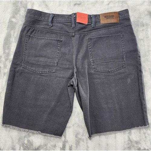 NEW Mossimo 5-Pocket Slim Straight Shorts Size W40 Dark Gray Denim Cut Off Hem - Picture 2 of 16