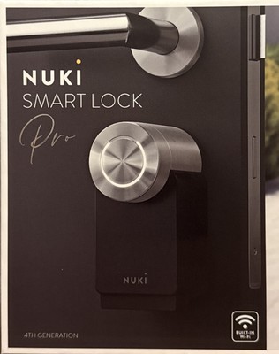 Nuki Smart Lock Pro 4. Gen - Smartes Türschloss mit Wlan & Akkupack - Schwarz