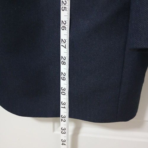 Jos A Bank Navy Blue Silk Camelhair Business Blazer Jacket Sport Coat Mens 40R - Picture 11 of 13