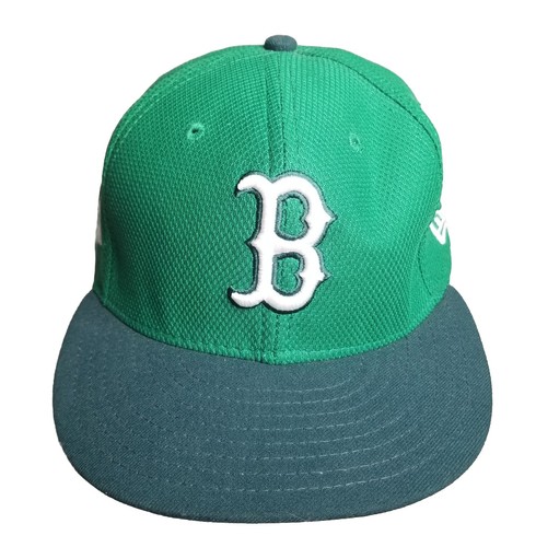 Boston Red Sox New Era 59Fifty FITTED Hat Cap Green Irish 7 1/2 - Picture 1 of 6