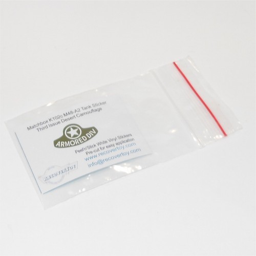 Matchbox Lesney King Size K102c Battle Kings M48-A2 Tank Sticker - Picture 3 of 4