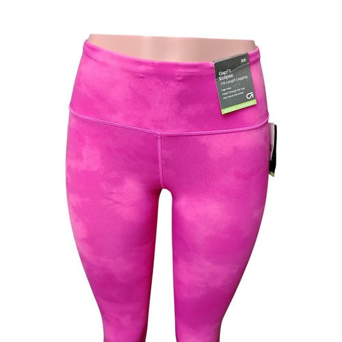 Gap Fit Eclipse Hot Pink Cloud Print Leggings Gr. XS Neu mit Etikett Bundtasche - Bild 2 von 11