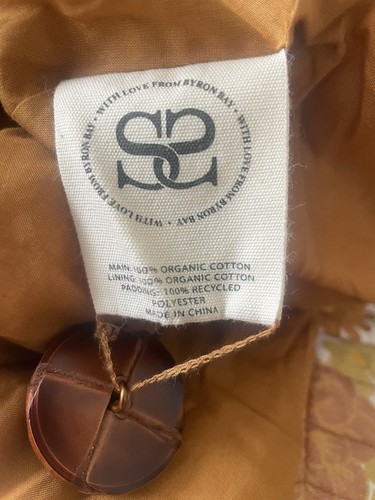 Spell Designs Coat Maxi Cha Cha Rare Quilted Brown Sugar Leather buttons Size M - Picture 20 of 20