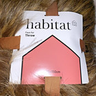 Large Luxury Faux Fur Navy Throw Super FURRY Blanket Sofa Bed Throwover Habitat