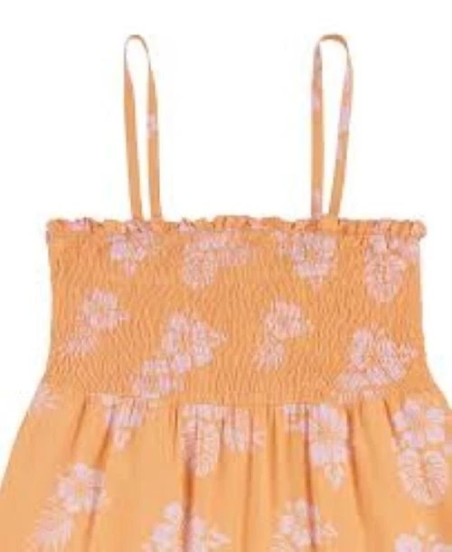 Nuevo con etiquetas Vestido Floral Levis Niñas Naranja Rosa En Niveles (XL) 14-16 Fruncido Sin Mangas Foto 2 de 2