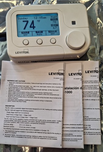 Leviton Omnistat2 RC1000 Single Stage Heat Pump Thermostat Programmable HAI