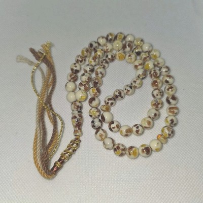 ROUND BEAD MOSAIC PRESSED AMBER AMBER DUST WORRY BEADS MISBAH ARABIAN