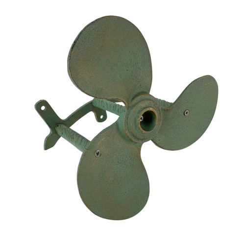 Nautical Propeller Hose Holder – Verdigris Bronze, Cast Iron, Holds 75 Ft - Picture 8 of 8