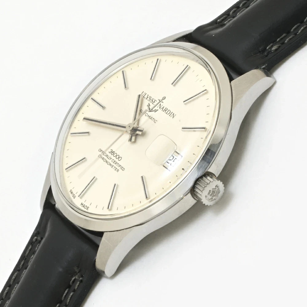 Ulysse Nardin — Ulysse Nardin 36000 Chronometer A.261 NB11QU Automatic SS 1970s Men's Watch