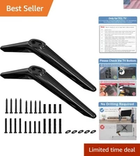 Sturdy Tabletop TV Stand for TCL Roku - Effortless Installation & Safety