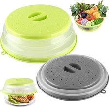 Mikrowellen Abdeckhaube Deckel Abdeckung Mikrowelle Microwelle mit Sieb Faltbare