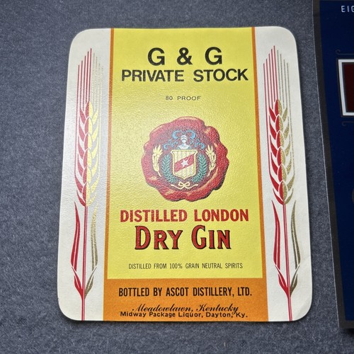 Vintage Lot of 7 Gin Alcohol Beverage Labels - Picture 2 of 9