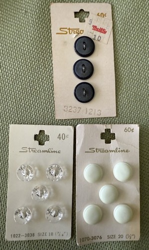 Vtg 1940's - 1960's Full Carded Buttons Various Brands, Styles & Colors - Picture 7 of 7