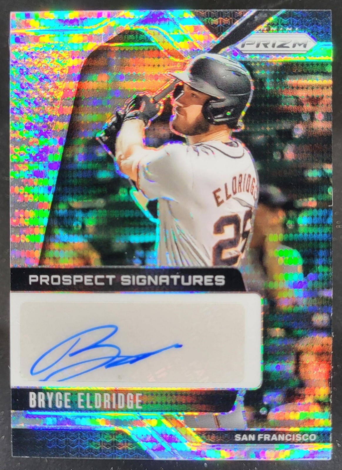 2025 Panini Prizm Bryce Eldridge Prospect Signatures Pulsar Prizms /199 Auto SS5