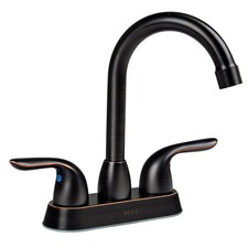 Stainless Steel Bathroom Faucet Oil-Rubbed Bronze Sink Faucet w/Pop-up Drain ...
