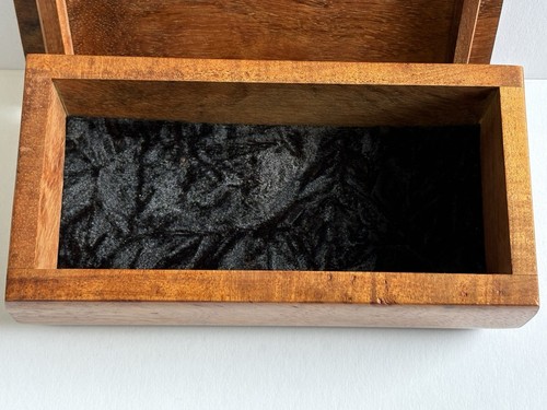 BEAUTIFUL HANDCRAFTED KOA WOOD TRINKET BOX (With Lid) DECO HAWAIIAN STYLE - Picture 8 of 14