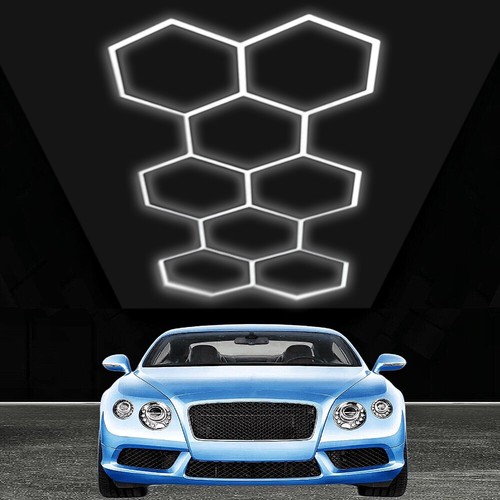 8 Grid Hexagon RGB LED Wandlampe Deckenleuchte Wohnräumen Geschäften Schönheitss - Bild 13 von 20