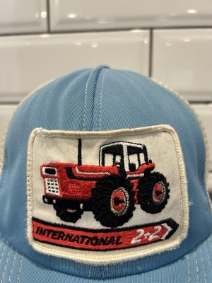 Vintage International Harvester 2+2 Trucker Hat Cap Blue 