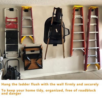 Wall Mount Ladder Grabber Ladder Storage Hook Heavy Duty Metal Ladder DE E