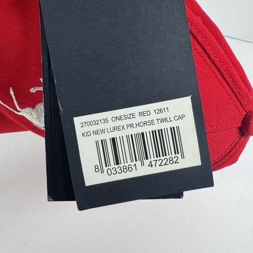 Ferrari Hat Cap Strap Back Red Prancing Horse Embroidered Logo Kids One Size - Picture 12 of 12