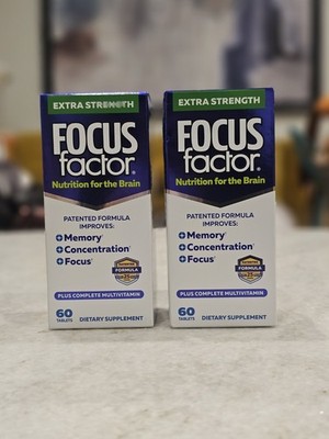 2 FOCUS FACTOR Extra Strength (60 Count) - Brain Supplement for Memory & Focus