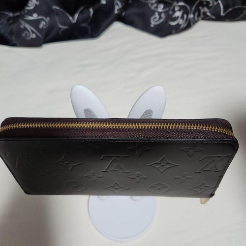 Louis Vuitton Black Leather Long Wallet, Monogram, CA3008, Excellent Condition - Picture 4 of 11