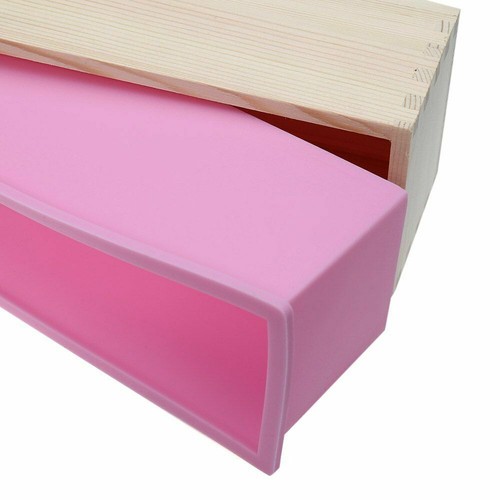 Rectangle Silicone Soap Mold Wooden Box DIY Tools Toast Loaf Baking Cake Molds - Picture 7 of 9