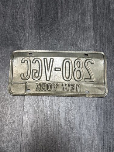 Matrícula de Nueva York vintage azul/amarillo - 280-en muy buena condición - Imagen 2 de 2