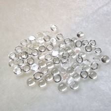 White Crystal Quartz 9mm Round Cab Cabochon For Making Gemstone