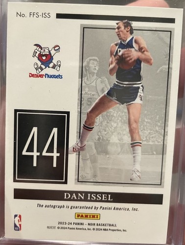 2023-24 Panini Noir Dan Issel Freeze Frame Signatures On Card Gold Nuggets /10 - Picture 2 of 3