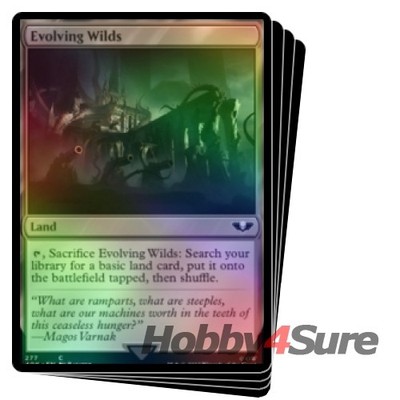 Foil Evolving Wilds (surge Foil) X4 M/NM Magic MTG Warhammer 40,000
