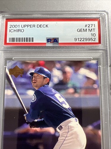 2001 Upper Deck ICHIRO SUZUKI #271 ROOKIE - Seattle-MARINERS HOF PSA 10 Gem Mint - Picture 3 of 5