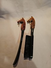 vintage shoe horn and brush plastic shoehorn horse equestrian detail .