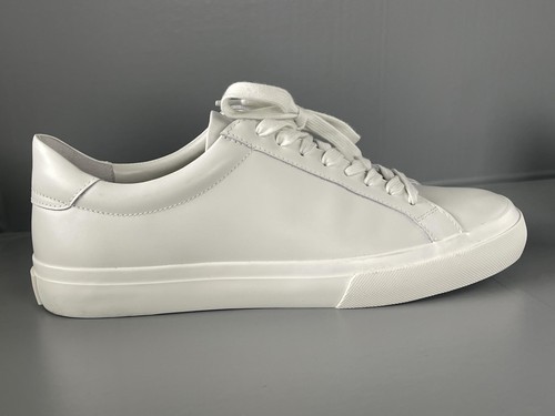 Vince Shoes Mens Size 9 White Leather Low Top Lace Up Casual Sneakers EU 42.5 - Picture 7 of 12