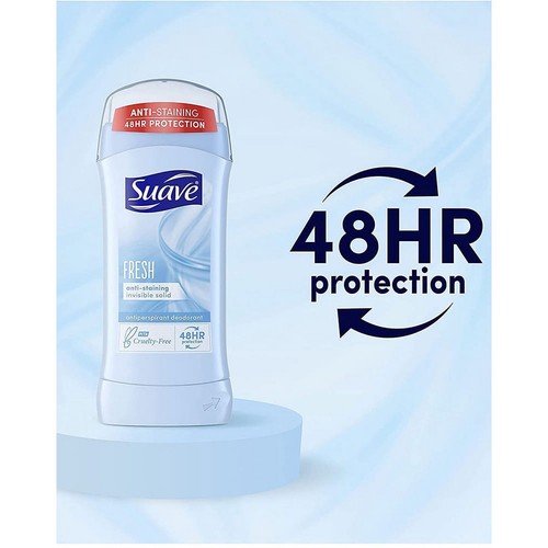 Suave Shower Fresh Antiperspirant Deodorant Stick Invisibl Solid 2.6oz (10 Pack) - Picture 4 of 16