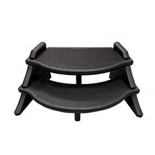 Confer Plastics ESS-BLK Edge Spa Step with Black Side Walls Black