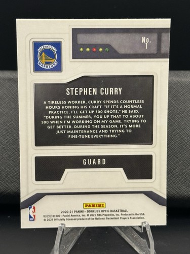 2020-21 Panini Donruss Optic - T-Minus 3, 2, 1 Stephen Curry #1 - Bild 2 von 2