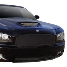 For Dodge Charger 06-08 1-pc Upper Class Series Black Formed Mesh Bumper Grille