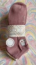Rae Dunn Women's Cushioned Low Cut Socks 6 pair Shoe Size 4-10 Coffee Theme New