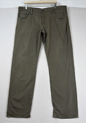 Mavi MATT Relaxed Straight Leg Men's Pants Green Twill Size 38x34 Preppy Stretch
