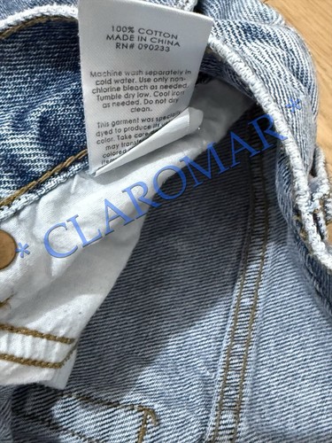 PacSun Jeans Blue Fade Butterfly Print Ultra High Rise Slim Button Fly 25 - Picture 5 of 9