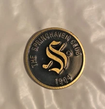 THE SPRINGHAVEN CLUB, WALLINGFORD, PA.  1"- COIN STYLE Ball Marker. VTG.