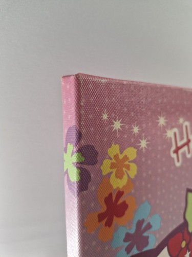 Süßes Hello Kitty Bild Keilrahmenbild 25x25 cm, Holzrahmen, Wandbild - Bild 5 von 7