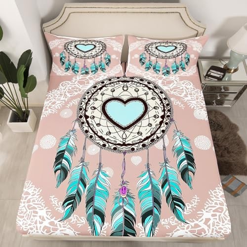 Traumfänger Bettlaken Set Boho Traumfänger Spannbettlaken Indisch Twin Multi 1 - Bild 2 von 7