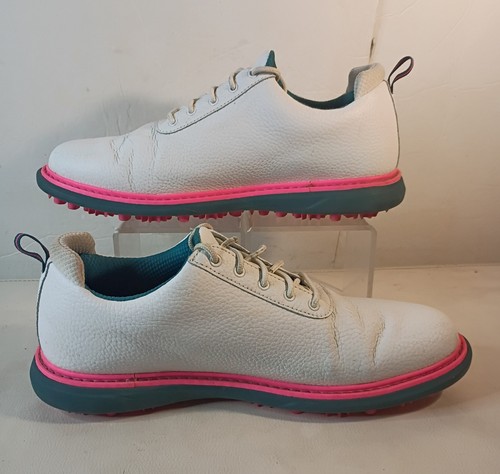 HEATHLANDER Unisex Golfschuhe M10,5/W12 weiß grau pink - Bild 12 von 14