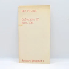 Roy Fuller, Confrontation Off Korea, 1968, Sycamore Broadsheet 1, Poetry