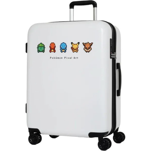 ⚡【NEW 】Pokemon Pixel Art Pikachu Carry-On Luggage 59L WHITE