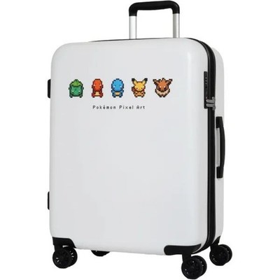⚡【NEW 】Pokemon Pixel Art Pikachu Carry-On Luggage 59L WHITE