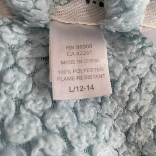 Girls PJ Salvage Chenille Robe Size Large 12 - 14 Blue Soft Wrap Belted Pockets - Picture 6 of 6